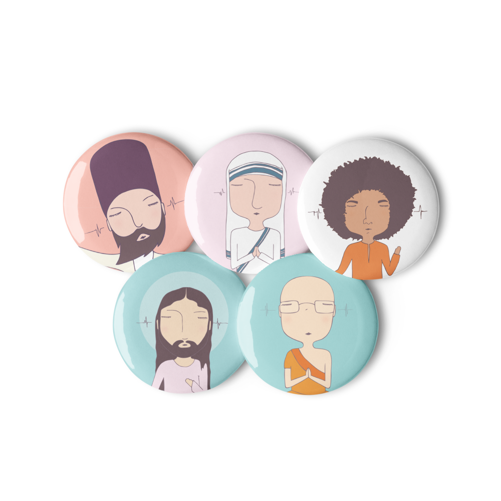 Spiritual masters set of pin buttons - Premium Pin Buttons from My Inner Master - Just $8.99! Shop now at My Inner Master
